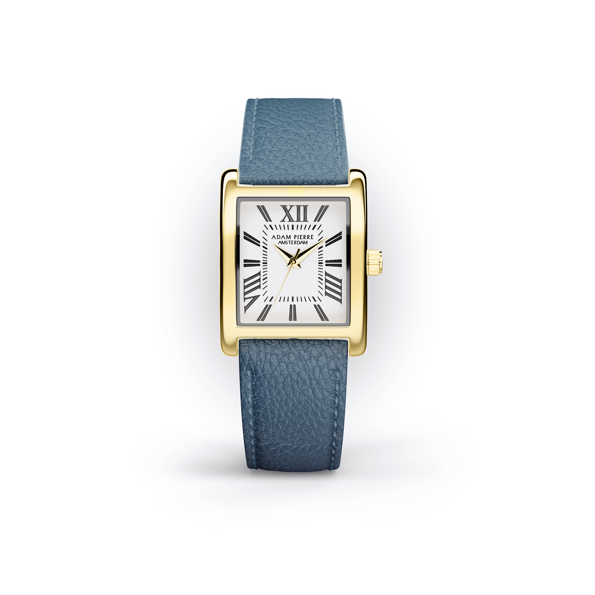 LILIANE - LEREN BAND BLAUW GOUD