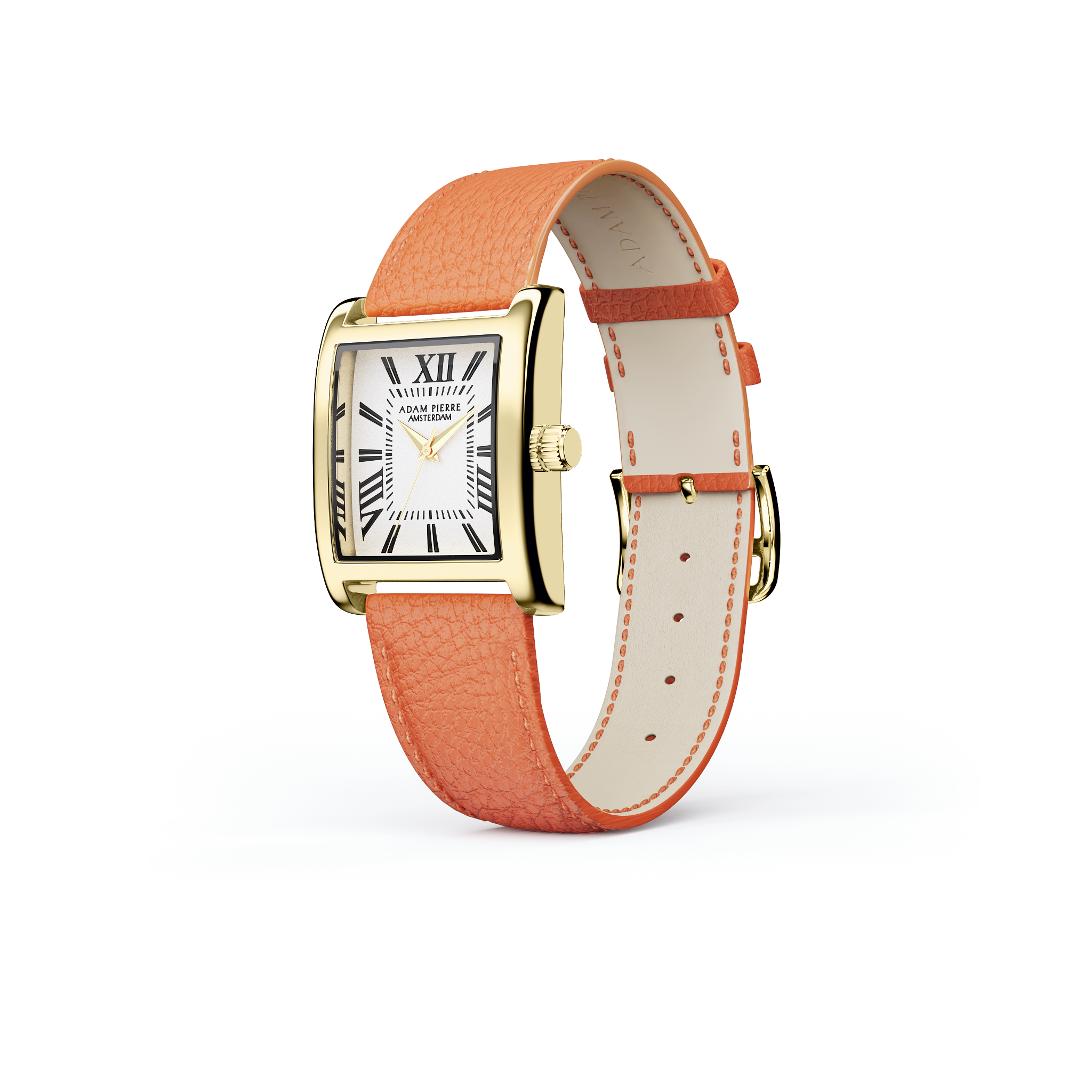 LILIANE GOUD ORANJE LEREN BAND