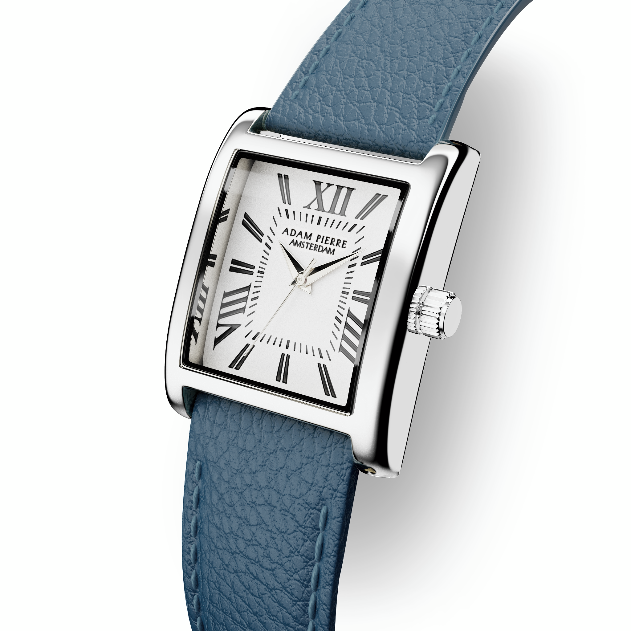 LILIANE - LEREN BAND BLAUW ZILVER